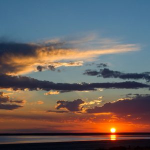 Sunset at Lake Eyre, South Australia.