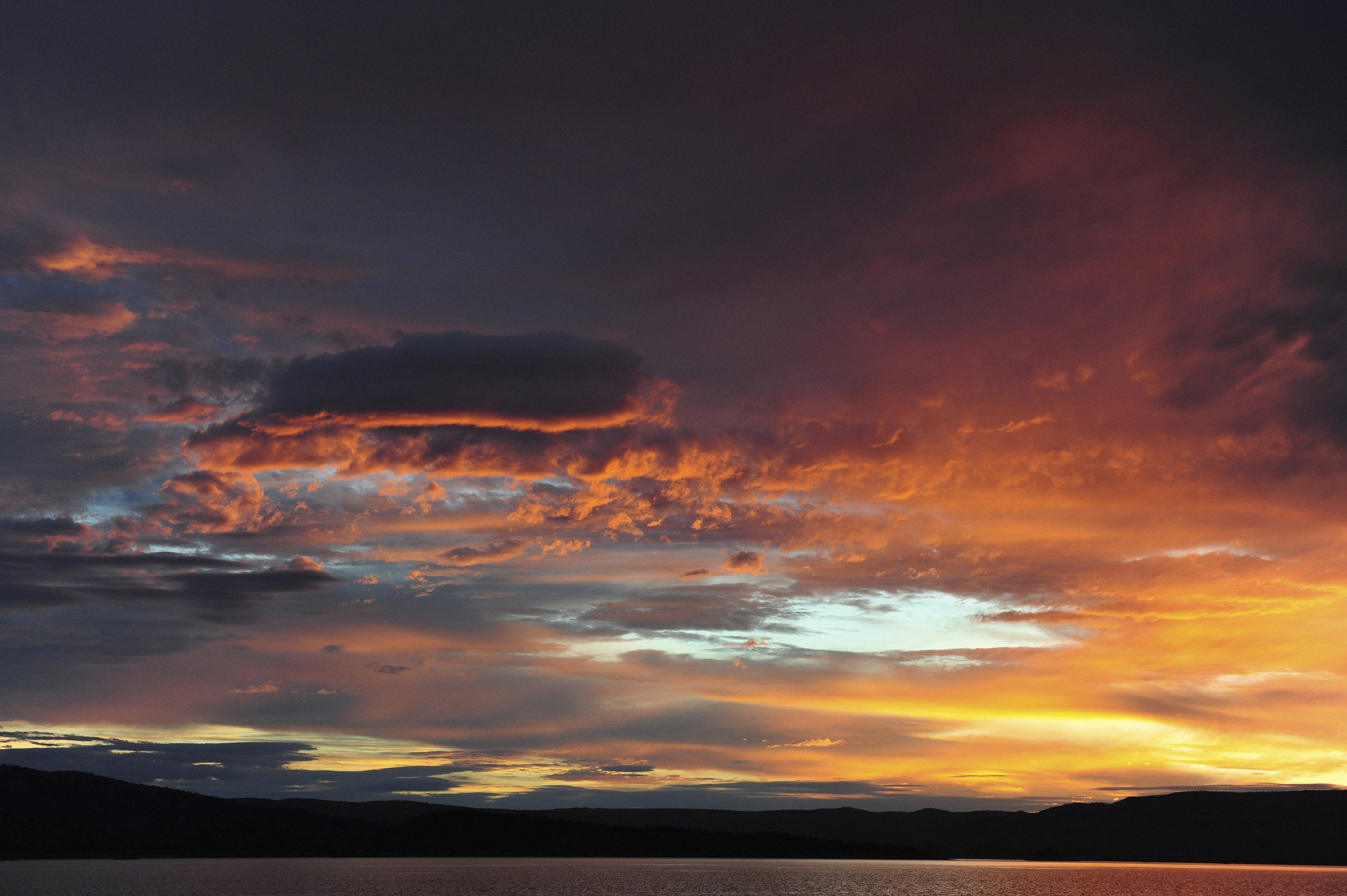 Amazing Clouds at sunset above Lake Argyle
